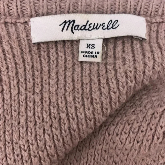 MADEWELL Province Sweater Open Back Knit Size Small Pink Crew Neck Size XS - Picture 7 of 7